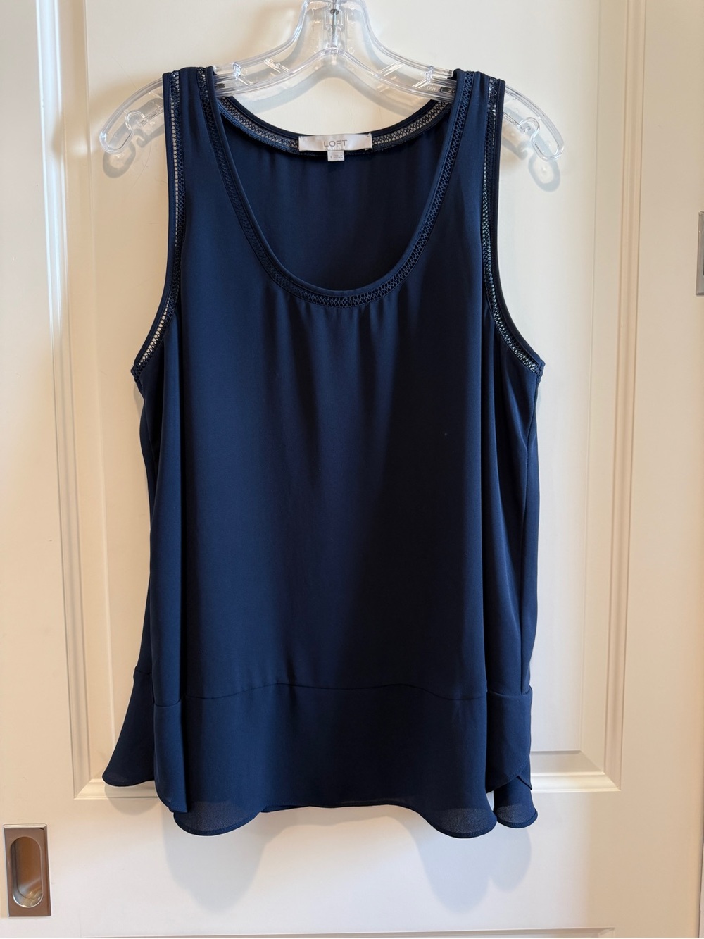 LOFT Ruffle Hem Sleeveless Blouse